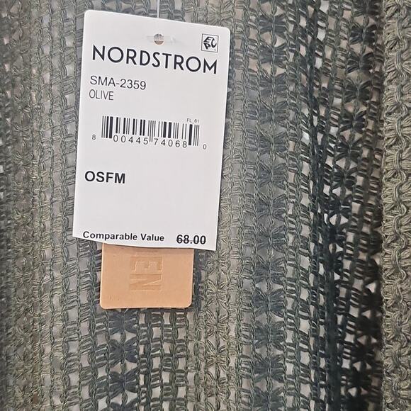 Steve Madden Open Coverup Vest Crochet Olive One Size NEW - Picture 6 of 15